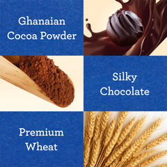 Vloong Thin Crackers Chocolate & Cocoa Flavor, 6.3 oz Individually Wrapped Baked Cracker