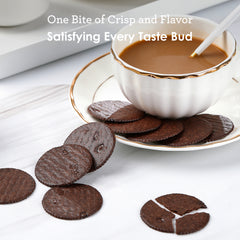 Vloong Chocolate & Cocoa Thin Crackers – Crispy, Decadent Cocoa Snaps (6oz) 20 Individually Wrapped Snack Packets