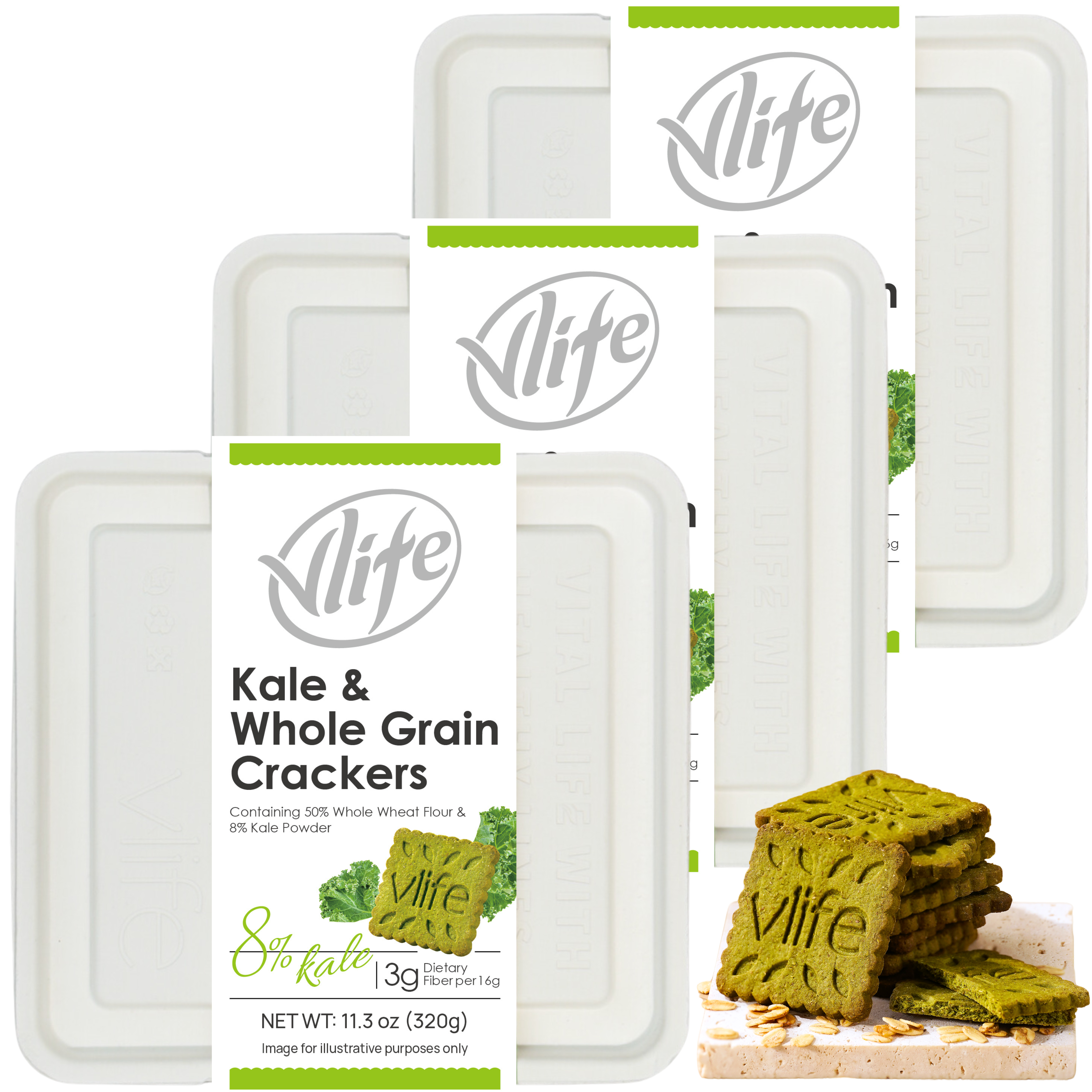 Vlife Kale & Whole Grain Crackers